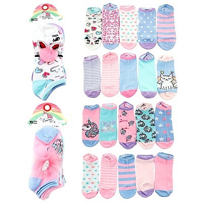 10er Pack Kinder Socken Regenbogen
