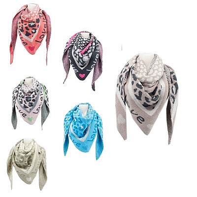 Hiver Écharpe Triangle Femme  Boucle Love is Love