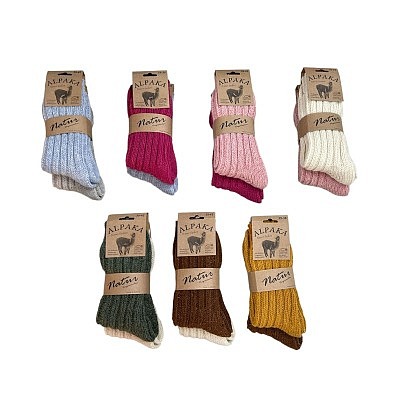 Alpaka Socken 'Farbenfroh' - im 2er Pack