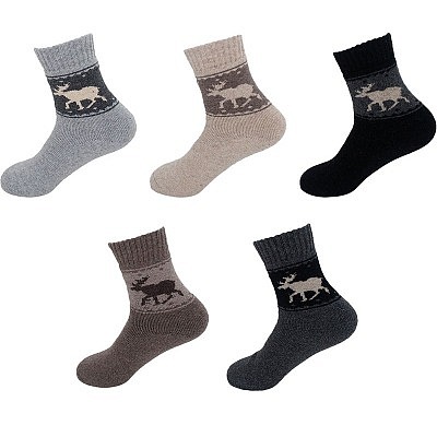 Men Wollsocken 'Deer' - im 3er Pack