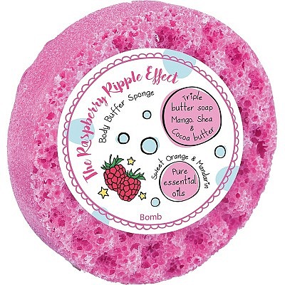 Raspberry Ripple Body Buffer Shower Sponge
