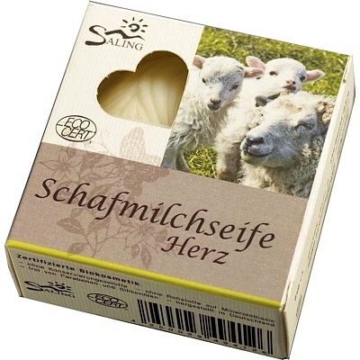 Schafmilchseife Herz mit Struktur