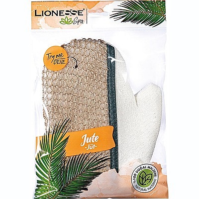 JUTE/BAUMWOLLE Peeling Handschuh 