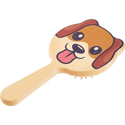 Kinder-Pneumatikbürste Buche / Farbdruck Hund