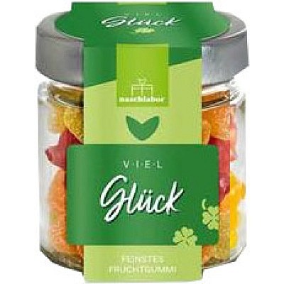 Fruchtgummi im Glas - Viel Glück