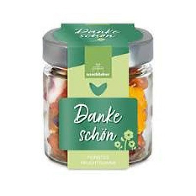 Fruchtgummi im Glas - Dankeschön