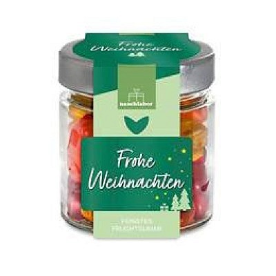 Fruchtgummi im Glas - Frohe Weihnachten