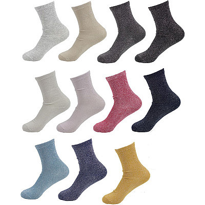 2er Pack Lurex Glitzernde Damen Socken