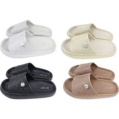 Damen Clou Slipper 'Glitzer"