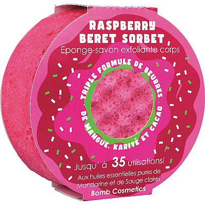Raspberry Beret Body Buffer Shower Sponge