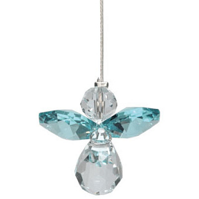 Crystal Engel klein Blauer Zirkon