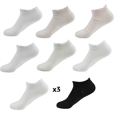 Damen Bambus Relax Sneaker Socken "Wave" 3er Pack