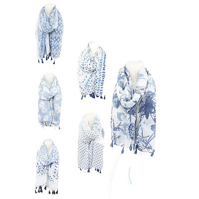 Frühling-/Sommer Damen Schal 'Kollektion Blau'