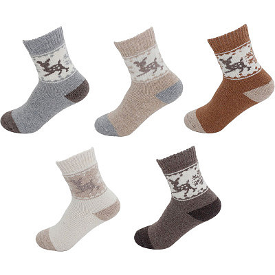 Kids Wollsocken 'little Deer' - im 3er Pack