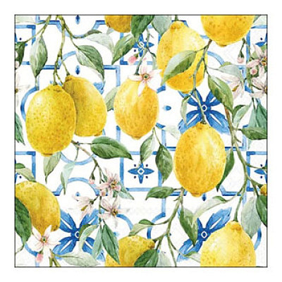 serviette de table "Citrons méditerranéens"