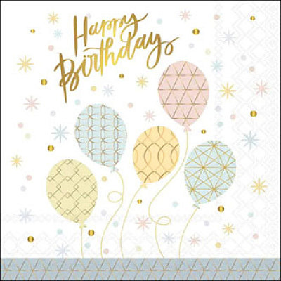 serviette de table "Happy Birthday"